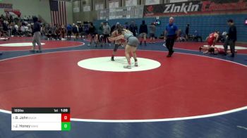 160 lbs Quarterfinal - Branson John, Buchanan vs Jake Honey, Bakersfield