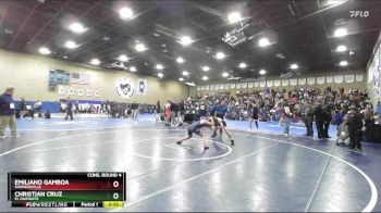 106 lbs Cons. Round 4 - Christian Cruz, El Diamante vs Emiliano Gamboa, Farmersville