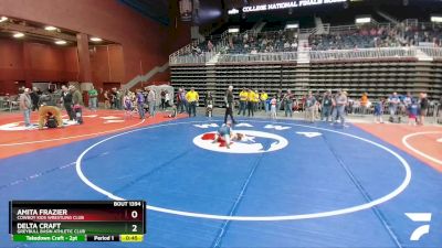 87 lbs Cons. Round 1 - Amita Frazier, Cowboy Kids Wrestling Club vs Delta Craft, Greybull Basin Athletic Club