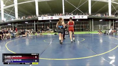 118 lbs Round 2 (8 Team) - Claire Lancaster, Oklahoma vs Carolyn Geckler, Ohio Blue