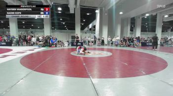 Champ. Round 1 - Hayden Vanderpool, Pioneer Grappling Academy vs Naomi Kofe, Sanderson Wrestling Academy