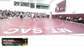 285 lbs Round 1 (3 Team) - Hayden Kapp, Santa Ana College vs Bryce Meggers, Sierra College (White)