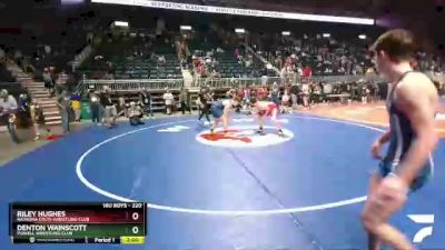 220 lbs Semifinal - Riley Hughes, Natrona Colts Wrestling Club vs Denton Wainscott, Powell Wrestling Club