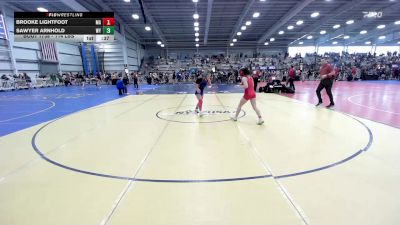 114 lbs Consi Of 32 #2 - Brooke Lightfoot, MA vs Sawyer Arnhold, WY