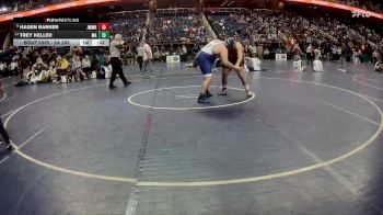 2A 285 lbs Cons. Round 3 - Hagen Barker, John M. Morehead High School vs Trey Keller, Maiden High School