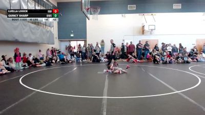 46 lbs Cons. Sub-semis - Luella Loock, Raft River Wrestling vs Quincy Sharp, Oakley Hornets Wrestling Club, Inc.