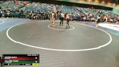 145 lbs Cons. Round 2 - Malorie Shaw, Claremore vs Jayden Baca, Modesto