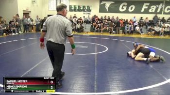 132 lbs Champ. Round 1 - Mehki Simpson, Mae Jemison vs Samuel Hester, Deshler