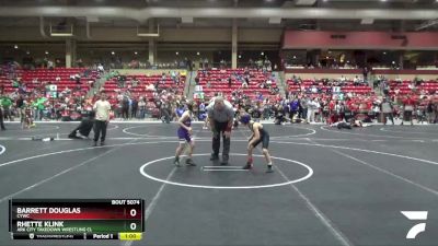 61 lbs Cons. Round 3 - Barrett Douglas, CYWC vs Rhette Klink, Ark City Takedown Wrestling Cl