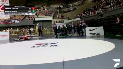 Schoolboys - 110 lbs Champ. Round 1 - Xavier Yebra, Middletown Wrestling Club vs Vander Gibson, Origin Training Center