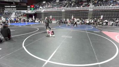 66 lbs Quarterfinal - Cohen Senne, Bozeman WC vs Kadence Rios, Widefield WC