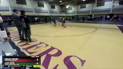 95 lbs Round 3 - Liam Dahl, Baker Wrestling Club vs Urijah Hruby, Gordon/Rushville