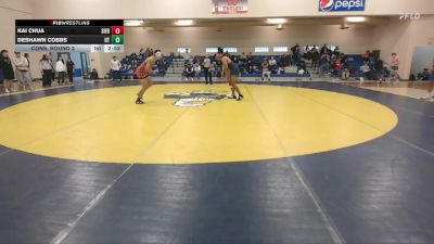 197 lbs Cons. Round 3 - Kai Chua, Sierra College vs DeShawn Cobbs, UT Tech