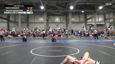 145 lbs Cons. Semi - Jeslyn Swanson, Ark City vs Willow Rademacher, Bobcat Wrestling Club