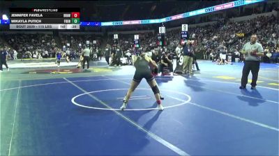 115 lbs Consi Of 16 #2 - Jennifer Favela, Brawley (SD) vs Mikayla Putich, Fountain Valley (SS)