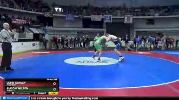 1 lbs Quarterfinal - Mason Wilson, Ashville vs John Gurley, Piedmont