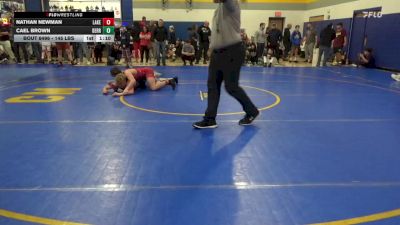 145 lbs Final - Nathan Newman, Lake Catholic W.C. vs Cael Brown, Derry Area
