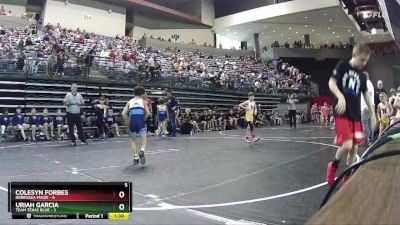 60 lbs Round 3 (6 Team) - Uriah Garcia, Team Texas Blue vs Colesyn Forbes, Nebraska Maize