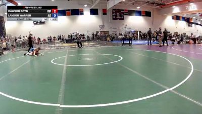 100 lbs Cons. Semi - Dawson Boyd, Clinic Wrestling FXBG vs Landon Warren, Alchemy
