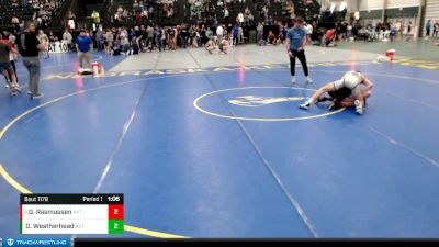 131-142 lbs 1st Place Match - Grady Rasmussen, Ravenna Bluejays Wrestling vs Owen Weatherhead, Republic Co Wrestling Club