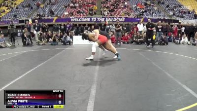 207 lbs Placement Matches (16 Team) - Alivia White, Iowa vs Traeh Haynes, North Central College