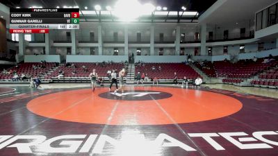 184 lbs Quarterfinal - Cody Kirk, Davidson vs Gunnar Garelli, Virginia Tech