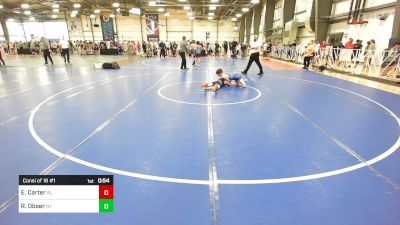 90 lbs Consi Of 16 #1 - Eli Carter, AL vs Robert Obser, NY