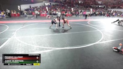 135 lbs Quarterfinal - PeshKno Alloway, Crandon Cardinals vs Aaron Gilbertson, Oconto Falls/Abrams