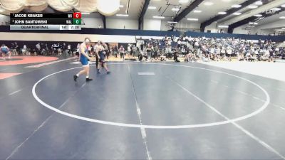 197 lbs Quarterfinal - Jacob Kraker, Wheaton vs John Santowski, Washington And Lee
