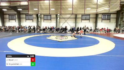 125 lbs Consi Of 16 #1 - Jackson Bauer, Coast Guard vs Noah Krysztofiak, Southern Maine