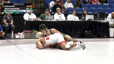 184 lbs Quarters & 1st Wb (16 Team) - Brock Mantanona, Michigan vs Silas Allred, Nebraska