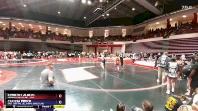 130 lbs Cons. Round 2 - Kimberly Albers, Shawnee Wrestling Club vs Carissa Prock, East Central Oklahoma Wrestling