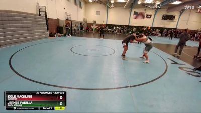 229-235 lbs Round 3 - Jernee Padilla, Rock Springs vs Kole Mackling, Windsor