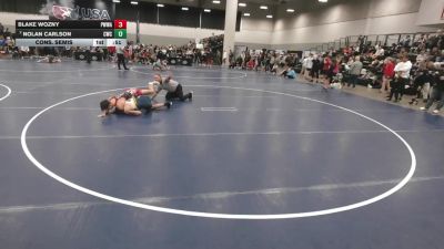 132 lbs Cons. Semis - Nolan Carlson, Champions Wrestling Club vs Blake Wozny, P3 Warrior Wrestling Academy