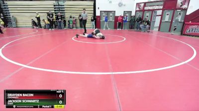 105 lbs Quarterfinal - Drayden Bacon, Cincinnati vs Jackson Schwartz, GGBA