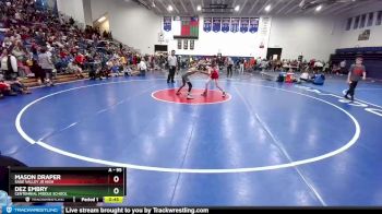 95 lbs Quarterfinal - Dez Embry, Centennial Middle School vs Mason Draper, Sage Valley Jr High