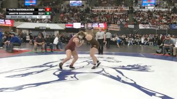 G - 170 lbs 5th Place Match - Ashtyn Dziekonski, Helena Capital (Girls) vs Faith Kistenmacher, Roundup (Girls)