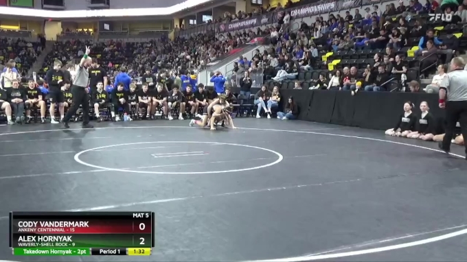 120 lbs Consolation Wb - Alex Hornyak, Waverly-Shell Rock vs Cody ...