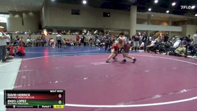 144 lbs Cons. Round 3 - Enzo Lopez, Boumans Wrestling vs David Herrick, Piedmont Wrestling Club