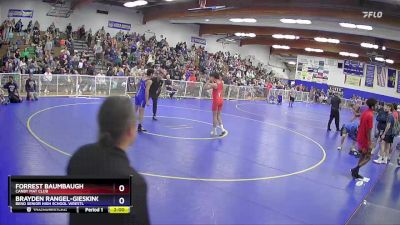 126 lbs Champ. Round 1 - Forrest Baumbaugh, Canby Mat Club vs Brayden Rangel-Giesking, Bend Senior High School Wrestl