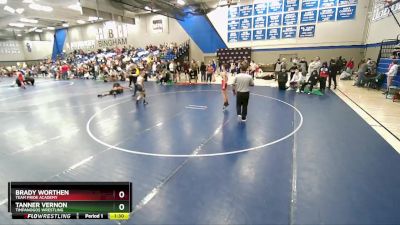 76 lbs Cons. Round 3 - Brady Worthen, Team Pride Academy vs Tanner Vernon, Timpanogos Wrestling