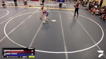 117 lbs Round 3 - Westen Baumgartner, ND vs Gabriel Dumas, ND