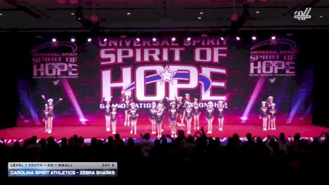 Carolina Spirit Athletics - Zebra Sharks [2026 L1 Youth - D2 - Small Day 2] 2026 Spirit of Hope Grand Nationals