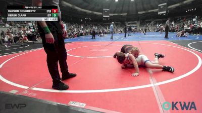 90 lbs Quarterfinal - Kayson Dougherty, Sperry Wrestling Club vs Derek Clark, Tulsa Blue T Panthers
