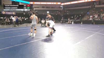 165 lbs 5th Place - Blake Woodward, Buchanan (CS) vs Mason Carnrite, Poway (SD)