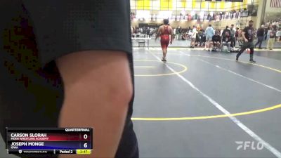 215 lbs Quarterfinal - Joseph Monge, Iowa vs Carson Slorah, Moen Wrestling Academy