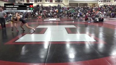 130 lbs Cons. Round 2 - Carleigh Arjes, Mason City vs Abigail Jones, Janesville