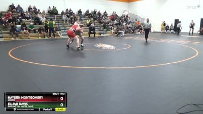 165-175 lbs Round 1 - Elijah Davis, Burlington Notre Dame vs Hayden Montgomery, Lisbon