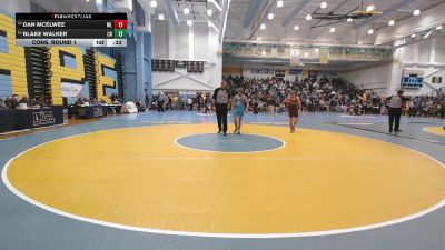 132 lbs Cons. Round 1 - Blake Walker, Cape Henlopen H S vs Dan McElwee, Milford Senior