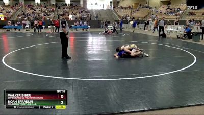 130 lbs Quarterfinal - Noah Spradlin, Arlington Wrestling Club vs Walker Biber, Cumberland Co Youth Wrestling